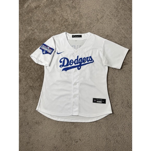 Womens Jersey 2020 World Series Champions Nike Los Angeles Dodgers #20 JUST Sz L - Picture 2 of 11